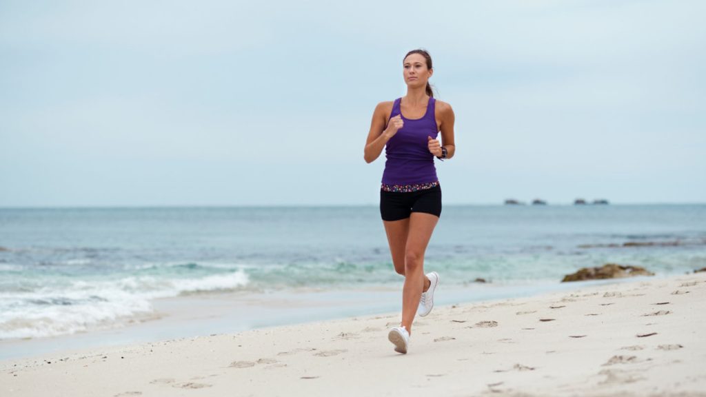 runner on the beach